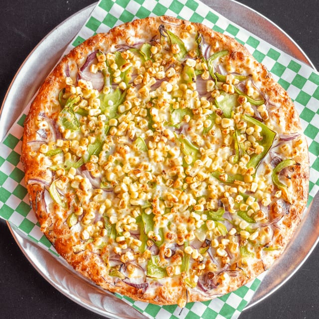 Mighty Munch Desi Corn Pizza.